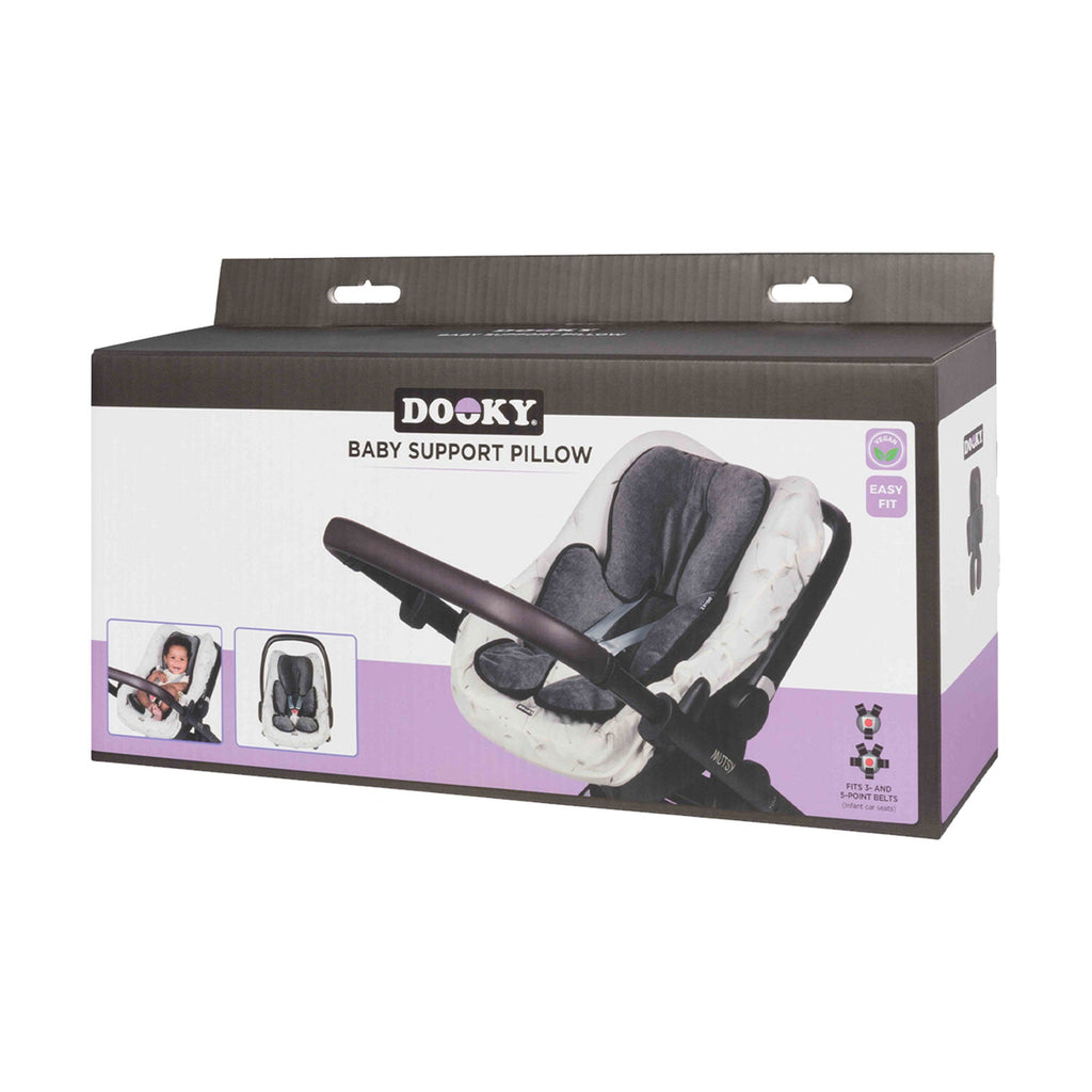 Baby Support Pillow for Car Seat & Stroller Grey