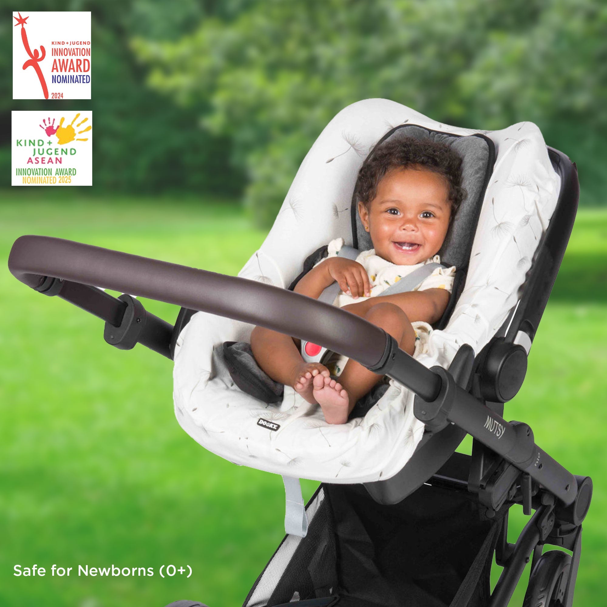 Baby Support Pillow for Car Seat & Stroller Grey