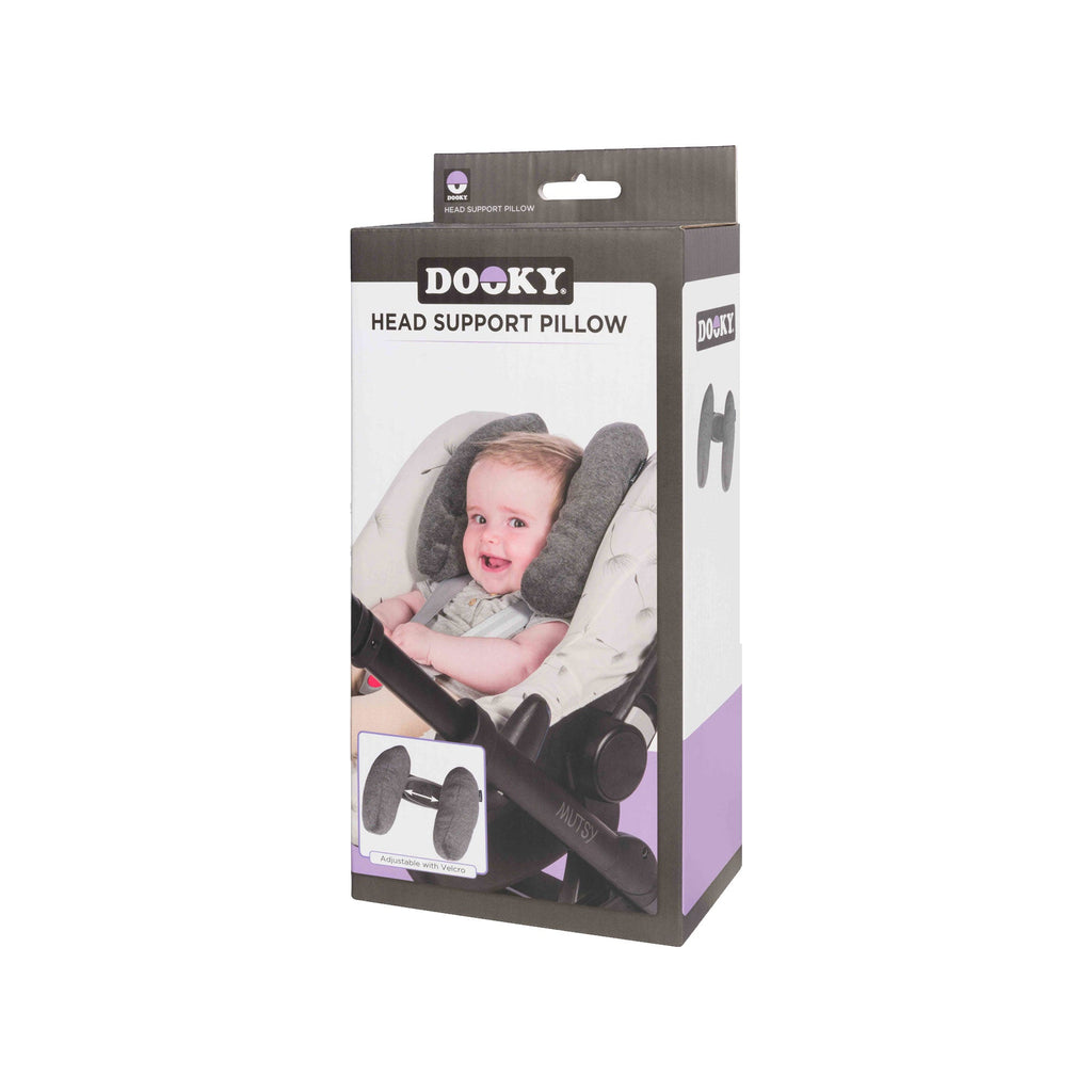 Head Support Pillow for Car Seat & Stroller Grey
