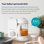 Beaba Babycook Solo Multi-functional Baby Food Processor. Blender, Steamer, Cooker & Sterilizer, Portable Baby Food Cooker, Puree Maker and Warmer
