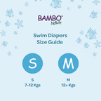 Bambo Nature Premium Disposable Swim Diaper Pants - Double Leak Barriers, Soft 360° Elastic Fit, Chemical Free & Leakproof Pool Diapers For Babies, Waterproof Toddler Swimming Swimsuit, Kids 12+ kg, 12 Count