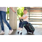 Beaba Ride On Cabin Luggage Suitcase with Child Seat, Aged 4 and Above, Expandable Large Opening Capacity 22 L, Multiple Compartments Practical