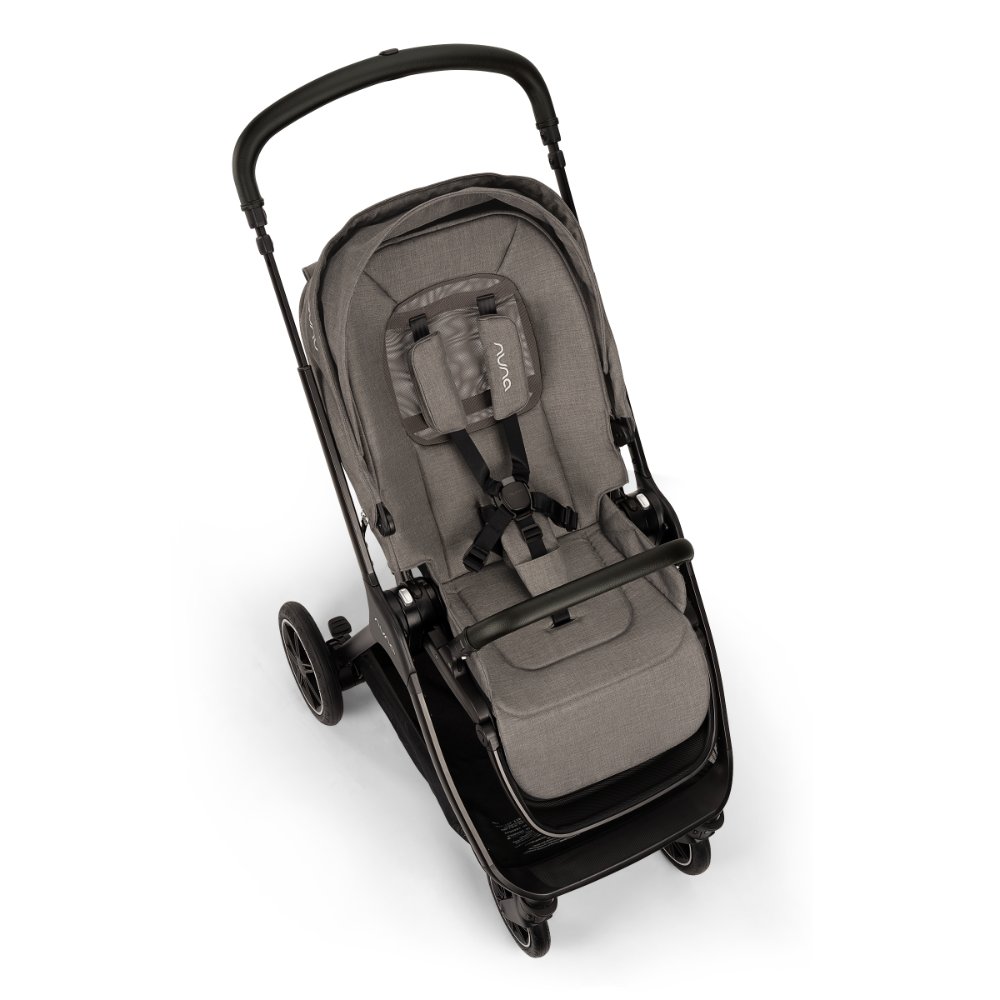 Nuna TRIV Next Reversible Seat Stroller with Flat Recline|Height Adjustable Handle Bar|All Terrain|All Wheel Suspension|One Hand Fold|Rain Cover & Post Adaptors|0 to 4Y (Upto 22Kg) - Granite