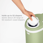Ubbi Steel Odor Locking Diaper Pail - Matte Sage