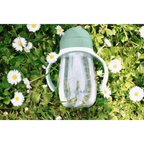 Beaba 2-in-1 Baby Sipper Water Bottle, Anti Spill Sippy Cup with Soft Silicone Straw for Toddlers, Kids, 100% Waterproof, Easy to Open, Removable Handles, Tritan and Silicone - 300 ml, 8m+