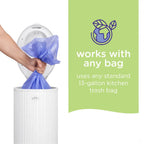 Ubbi Diaper Pail - Matte White, Fluted