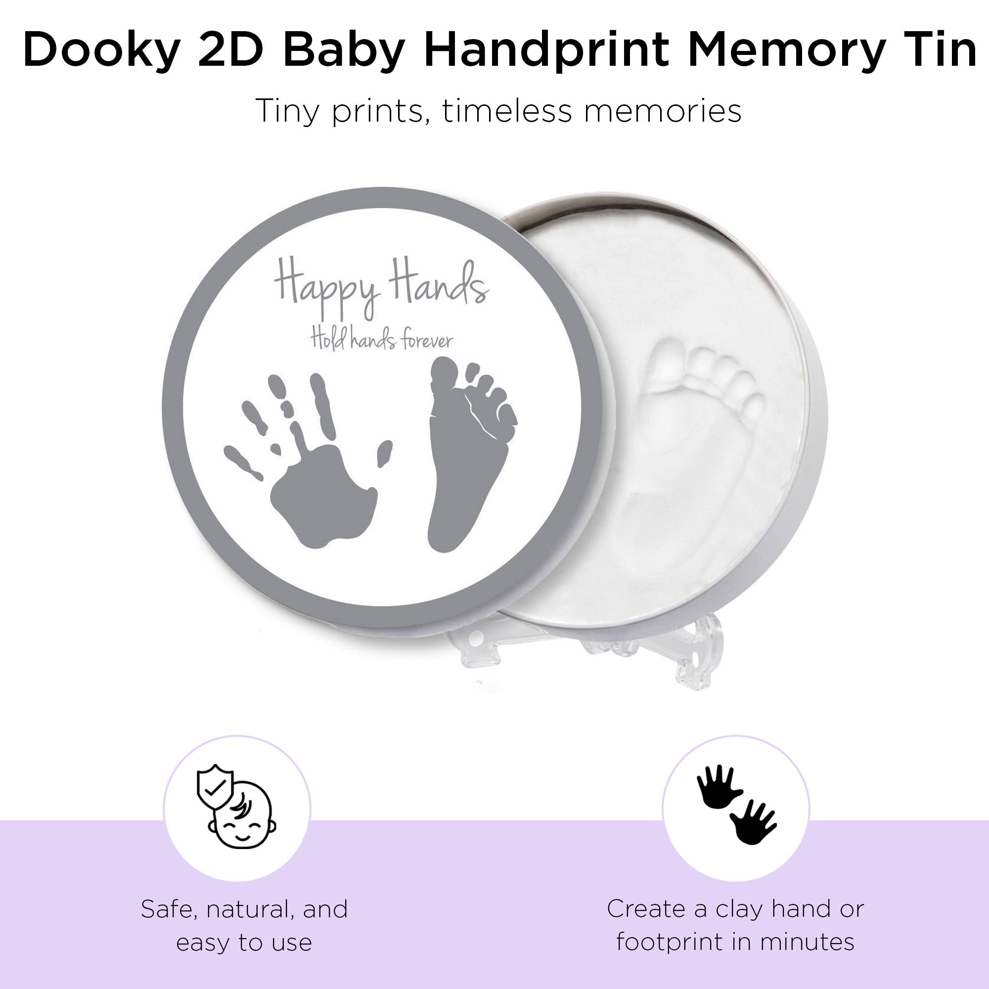 Happy Hands 2D Round shape tin