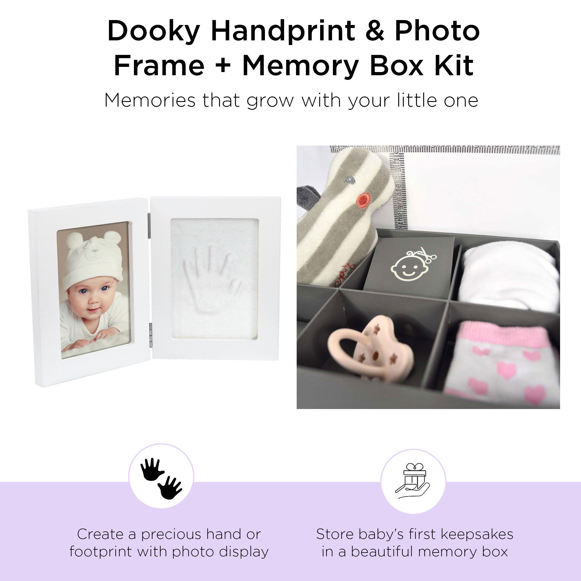 Gift Set – Double Handprint Frame + Memory Box