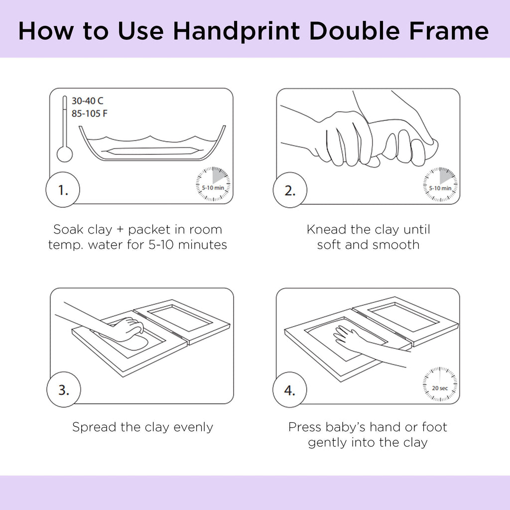 Gift Set – Double Handprint Frame + Memory Box