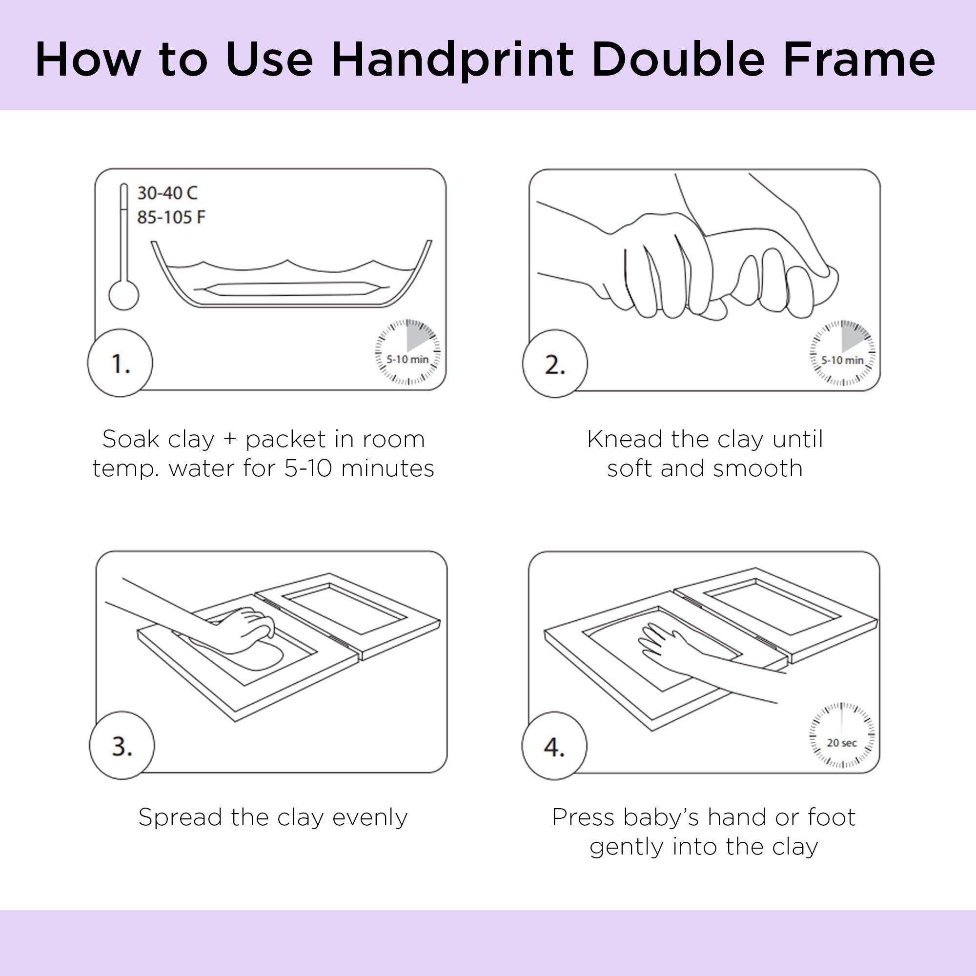 Gift Set – Double Handprint Frame + Memory Box