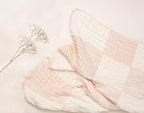 Abracadabra Organic Muslin Patchwork Blanket Pink