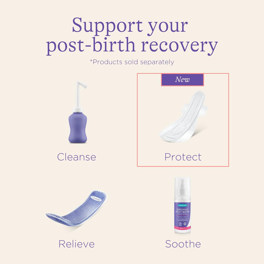 Lansinoh Extra Absorbent Premium Maternity Pads - After Delivery Pad for Urinary Incontinence & Heavy Flow, Postpartum & Overnight Flow, Post Pregnancy Bleeding