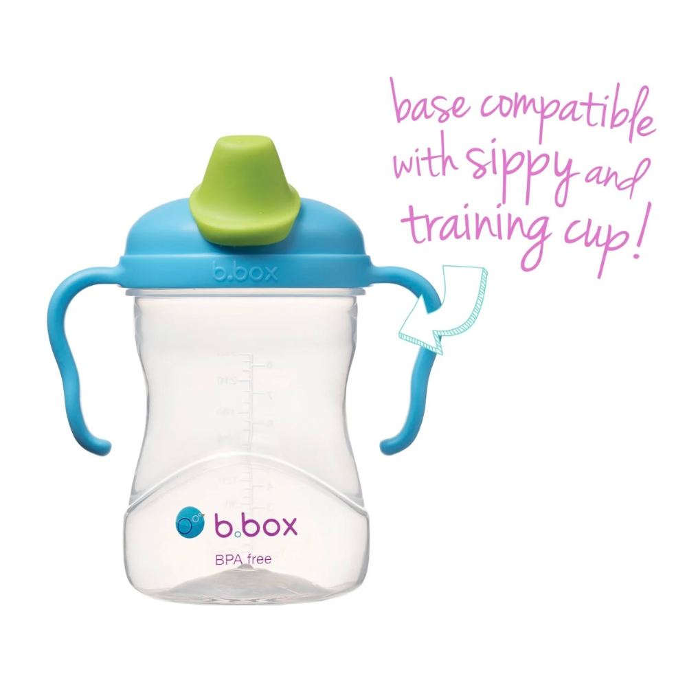 B.Box Soft Spout Sippy Cup (240ml) - Gentle Silicone Spout, Easy-Grip Handles & Leak-Proof Design