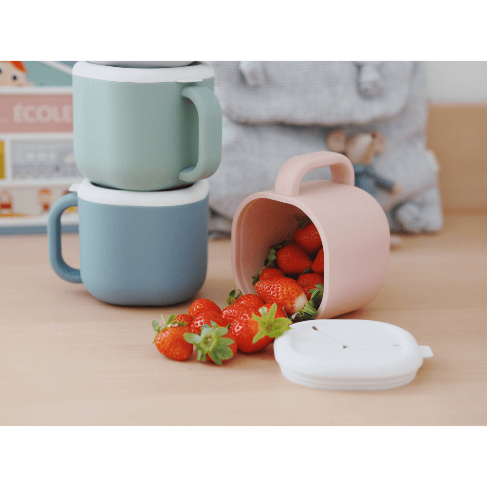 Beaba Pick 'N' Snack Container - Ideal for Storing Baby Food and Snacks, Star Shaped and Removable Lid, Wide Handle for Easy Grip, Travel Friendly