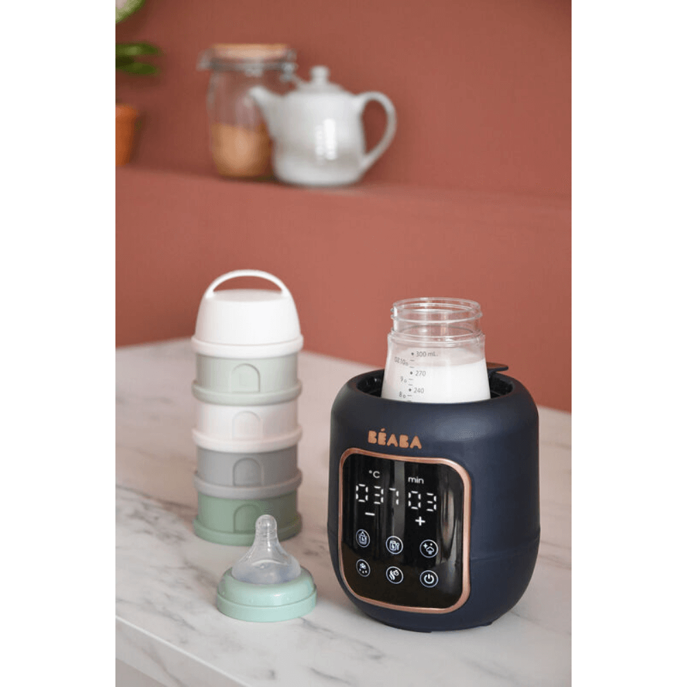 Beaba Multi Milk 5-in-1 Baby Bottle Warmer, Gentle Breast Milk Heating, Fast Steam Mode, Defrost & Baby Food Warmer with LED Display, Touch Screen & Adjustable Timer, Portable, 0m+