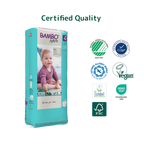 Bambo Nature Premium Baby Tape Diapers for Babies, Large Size (7-14 Kgs), Super Absorbent, Breathable, Extra Soft, Dermatologically Tested, Hypoallergenic Infant Nappies With Wetness Indicator