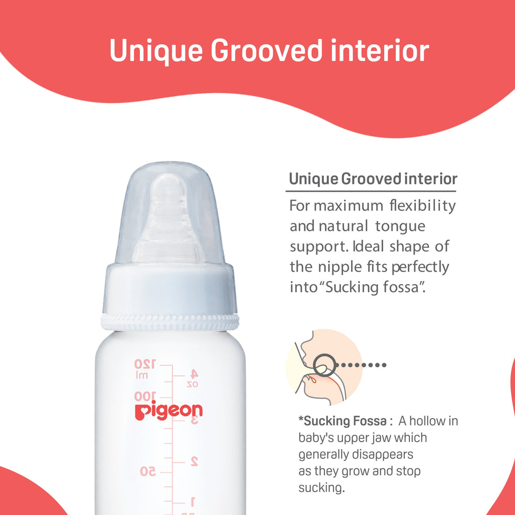 Peristaltic Nursing Bottle Rpp 120ml (White) Nipple S