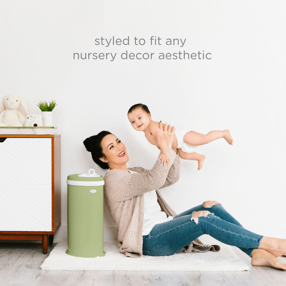 Ubbi Steel Odor Locking Diaper Pail - Matte Sage