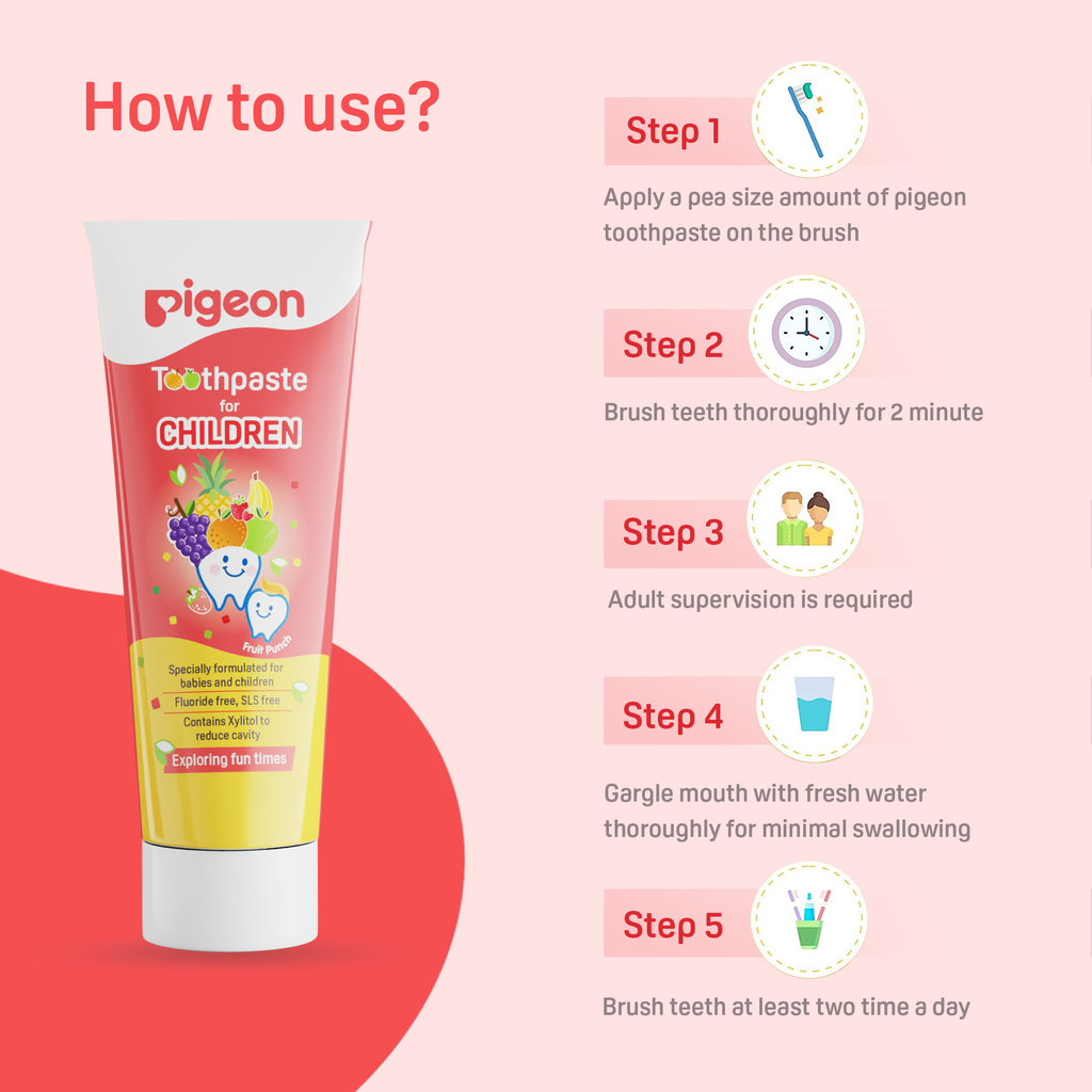 Pigeon Toothpaste for Children - Fruit Punch