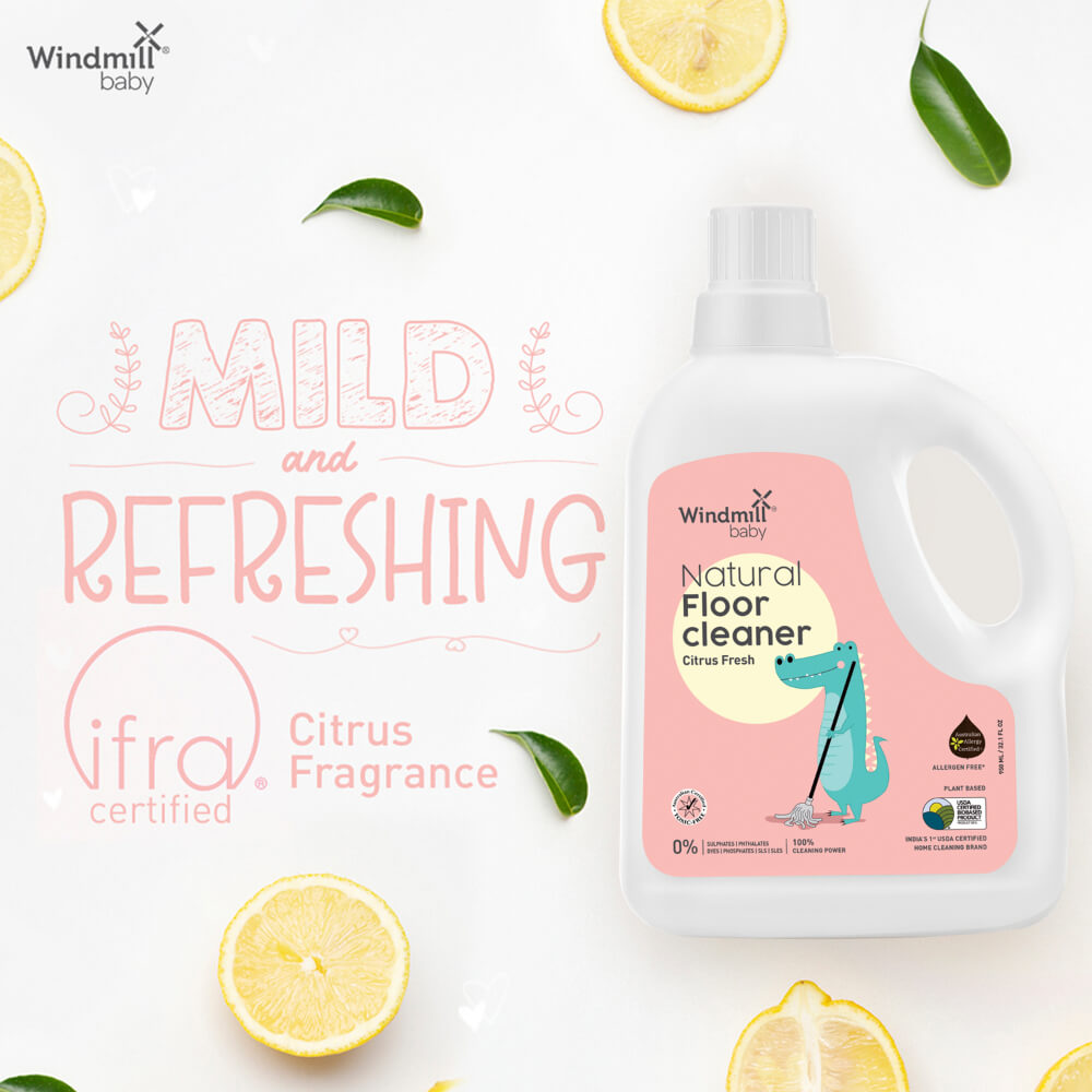 Windmill Baby Natural Floor Cleaner, Citrus Fresh