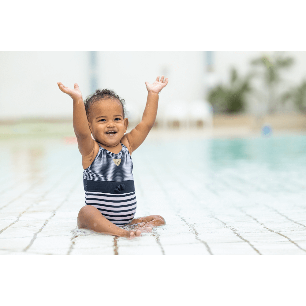 Bambo Nature Premium Disposable Swim Diaper Pants - Double Leak Barriers, Soft 360° Elastic Fit, Chemical Free & Leakproof Pool Diapers For Babies, Waterproof Toddler Swimming Swimsuit, Kids 12+ kg, 12 Count