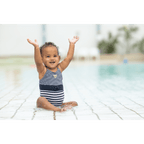 Bambo Nature Premium Disposable Swim Diaper Pants - Double Leak Barriers, Soft 360° Elastic Fit, Chemical Free & Leakproof Pool Diapers For Babies, Waterproof Toddler Swimming Swimsuit, Kids 12+ kg, 12 Count