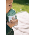 Beaba 2-in-1 Baby Sipper Water Bottle, Anti Spill Sippy Cup with Soft Silicone Straw for Toddlers, Kids, 100% Waterproof, Easy to Open, Removable Handles, Tritan and Silicone - 300 ml, 8m+
