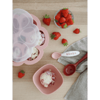 Beaba Silicone Multiportion Tray with Airtight Lid for Baby Food Storage - Ideal Container for Storing Snacks & Baby Meals, Easy Grip, Freezer & Microwave Safe, 6 Servings of 150ml Each