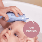 B.Box Soft Silicone Bath Brush for New Born Baby - Soft Bristles for Easy Cradle Cap Care