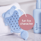 B.Box Soft Silicone Bath Brush for New Born Baby - Soft Bristles for Easy Cradle Cap Care