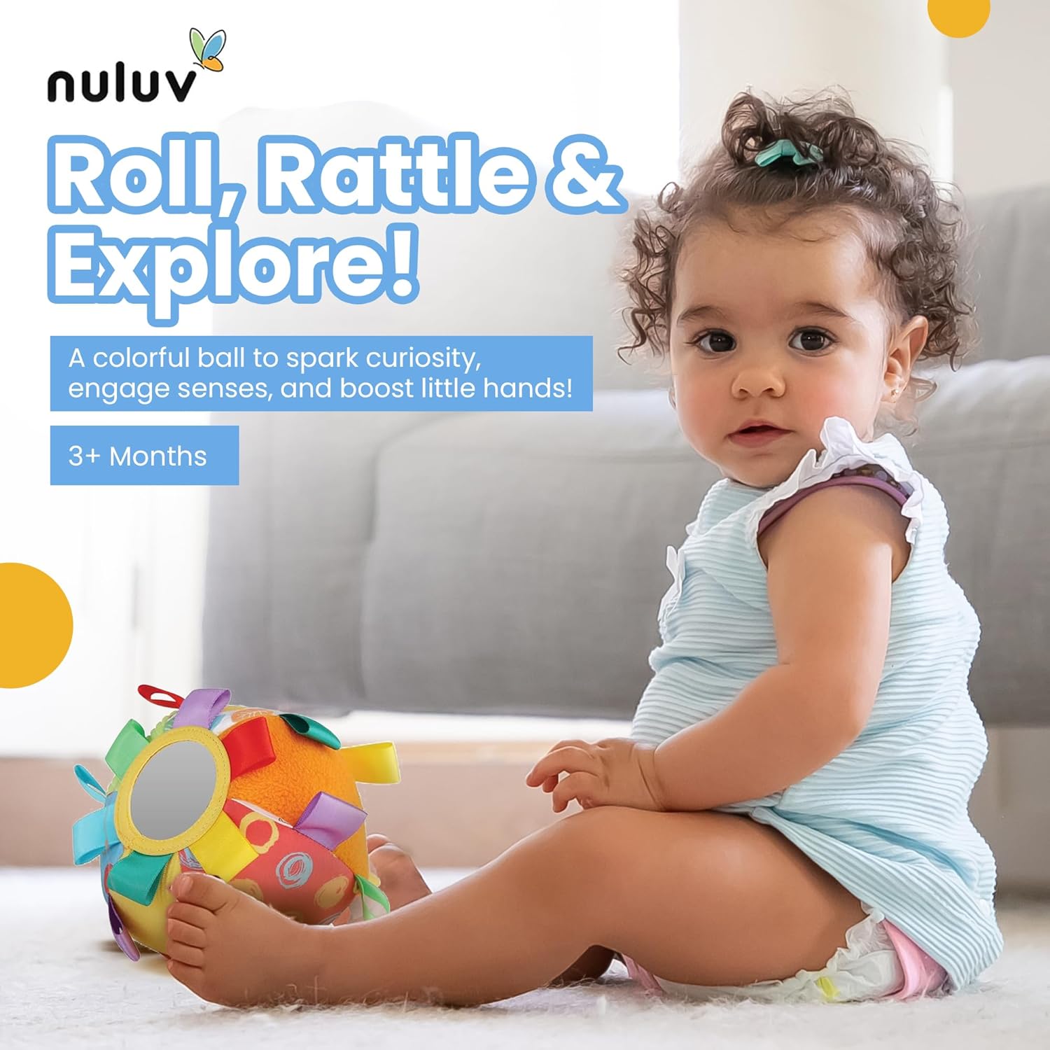 Nuluv Activity Ball 2 - for Kids, Learning and Activity Playball, Multicolour