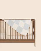 Abracadabra Organic Muslin Patchwork Blanket Blue