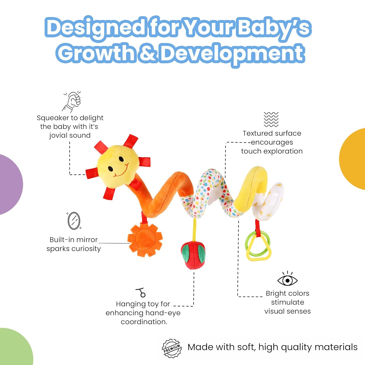 Nuluv Fruits Spiral Stroller Toy