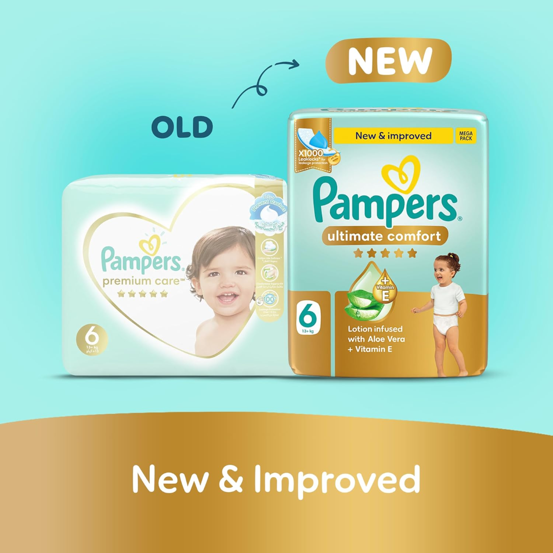 Pampers Ultimate Comfort Taped Diapers Size 6 (36 pcs) (13+KG)