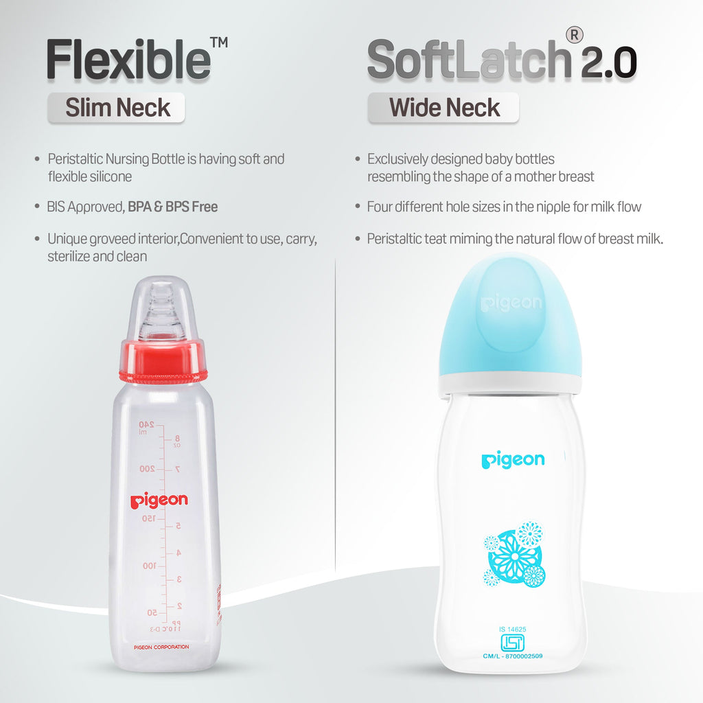 Pigeon Softlatch 2.0 Nursing bottle 240ml blue