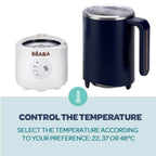 Beaba Milk Prep Bottle and Milk Drink Preparer, Quick Milk Warmer for Formula Breast Milk and Milk Chocolate - Temperature Controlled