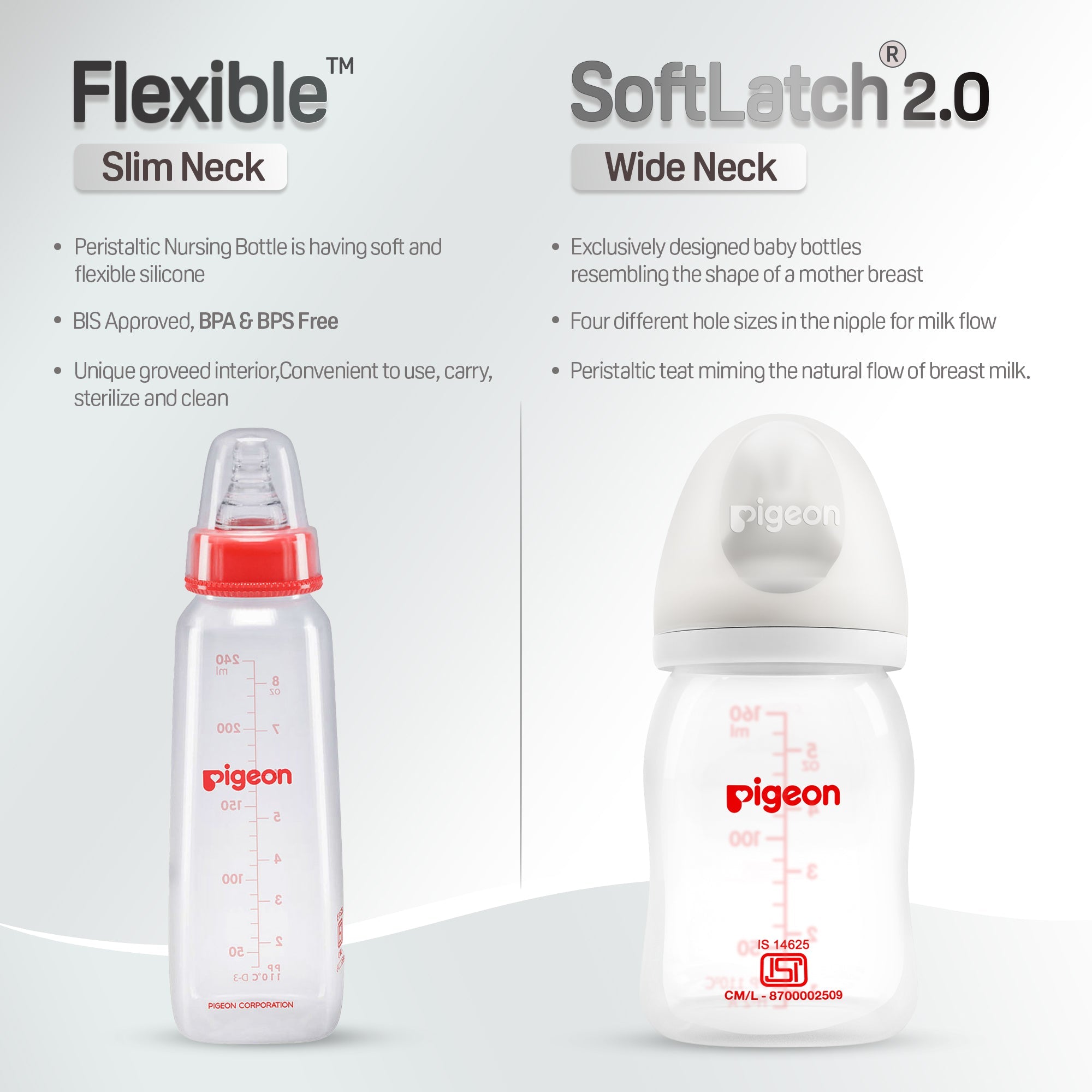 Pigeon Softlatch 2.0 pp nursing bottle 160ml standard