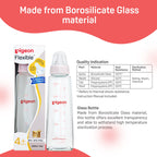 Glass Feeding Bottle 200ml with Add Nipple M