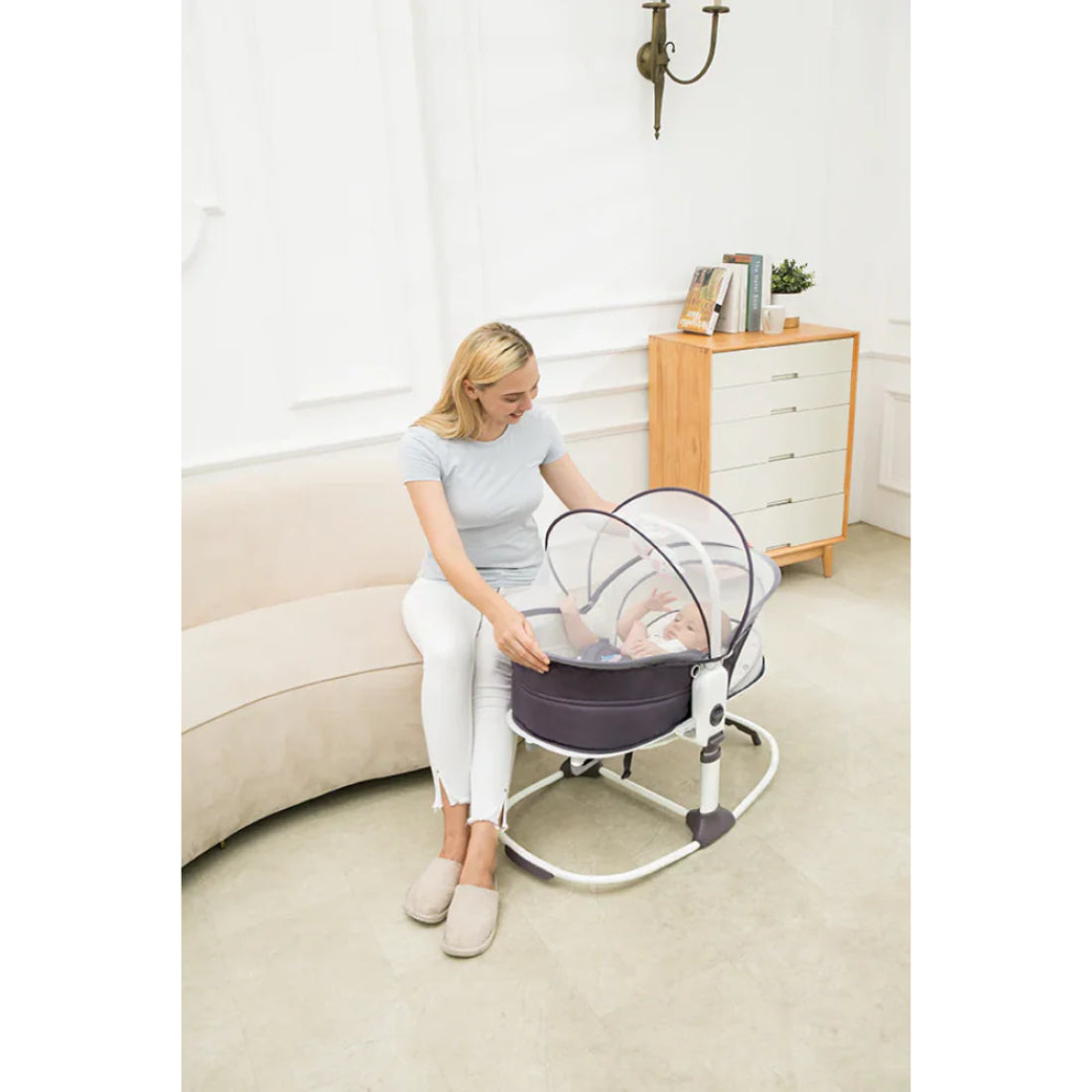 Mastela 6 in 1 Multi Function Rocker and Bassinet