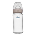 Chicco Well-Being Glass Feeding Bottle (240ml, Medium Flow) - Neutral