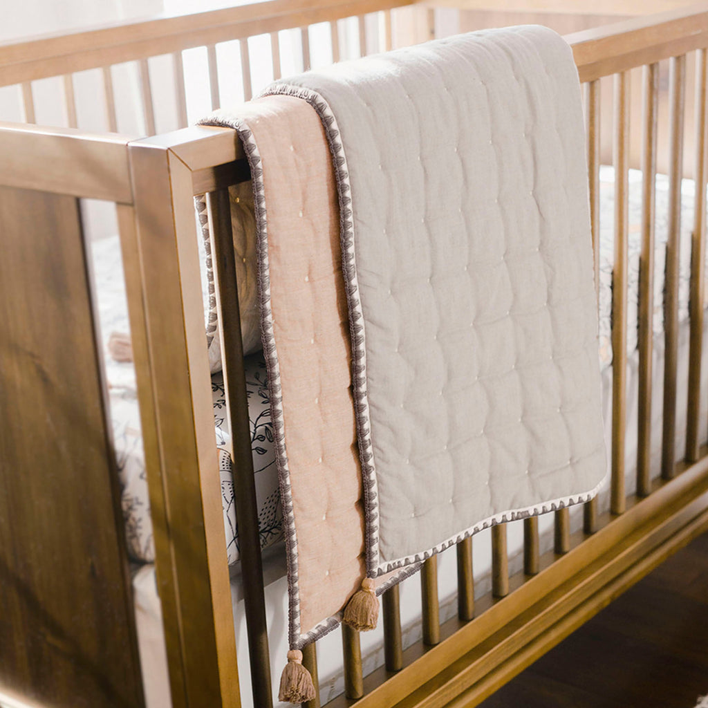 Crane Baby Quilted Blanket - Ezra Copper