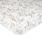 Crane Baby Crib Sheet - Ezra Woodland