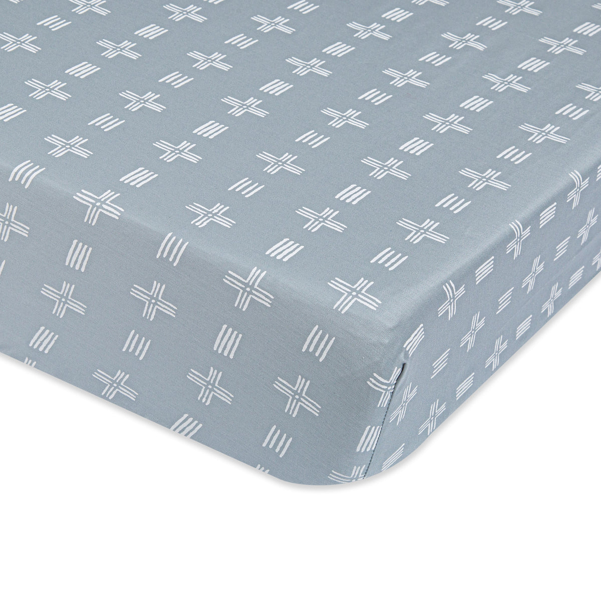 Crane Baby Crib Sheet - Ezra River Dash