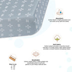 Crane Baby Crib Sheet - Ezra River Dash