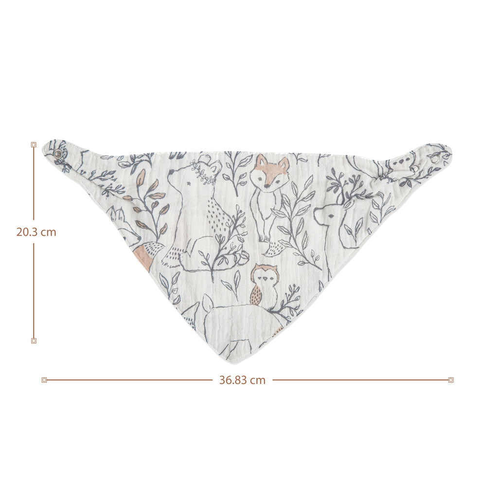 Crane Baby Bandana Bib Set - Ezra Animal