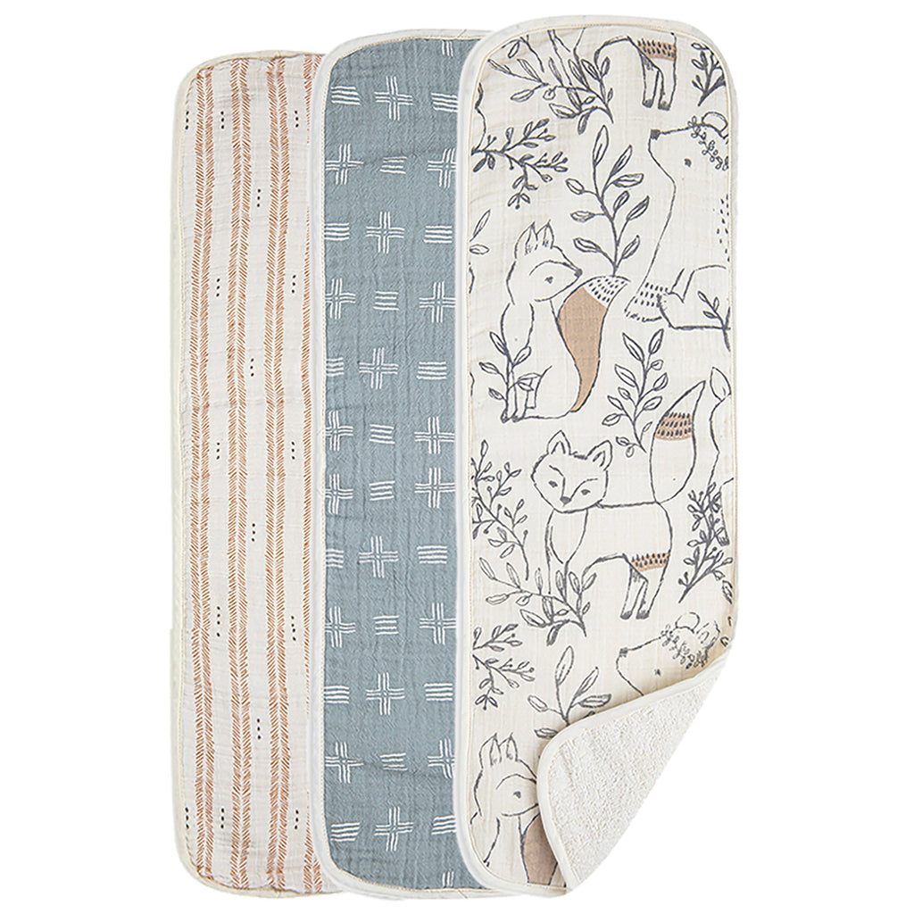 Crane Baby Burp Cloth Set - Ezra Animal