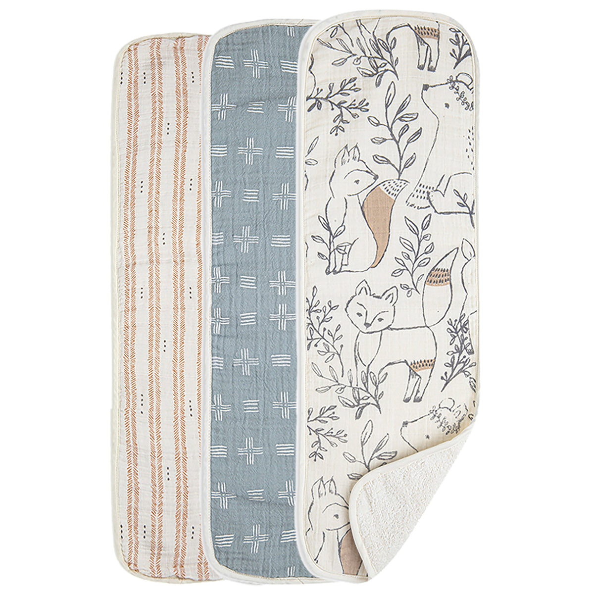 Crane Baby Burp Cloth Set - Ezra Animal