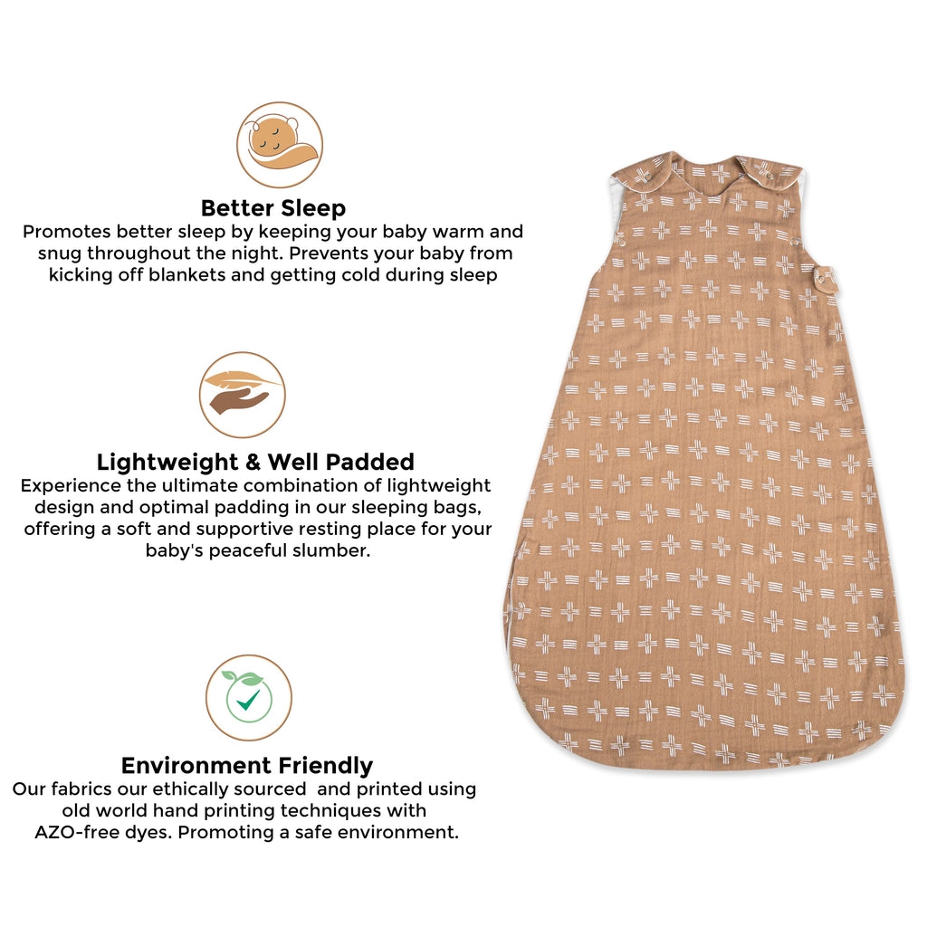 Crane Baby Sleeping Bag - Ezra Copper Dash (Muslin 0-9mo.)