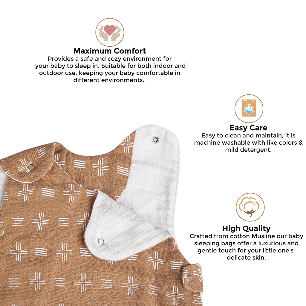 Crane Baby Sleeping Bag - Ezra Copper Dash (Muslin 0-9mo.)
