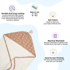 Crane Baby Hooded Towel - Ezra Copper Dash